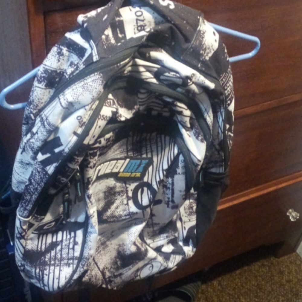 O'Neil MX black and white backpack